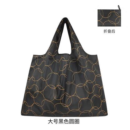 Big Reusable Grocery Bags Large-Capacity Shopping Bags Women's Bags High-Quality Waterproof Handbags Washable Tote Solid Colors Leedoar