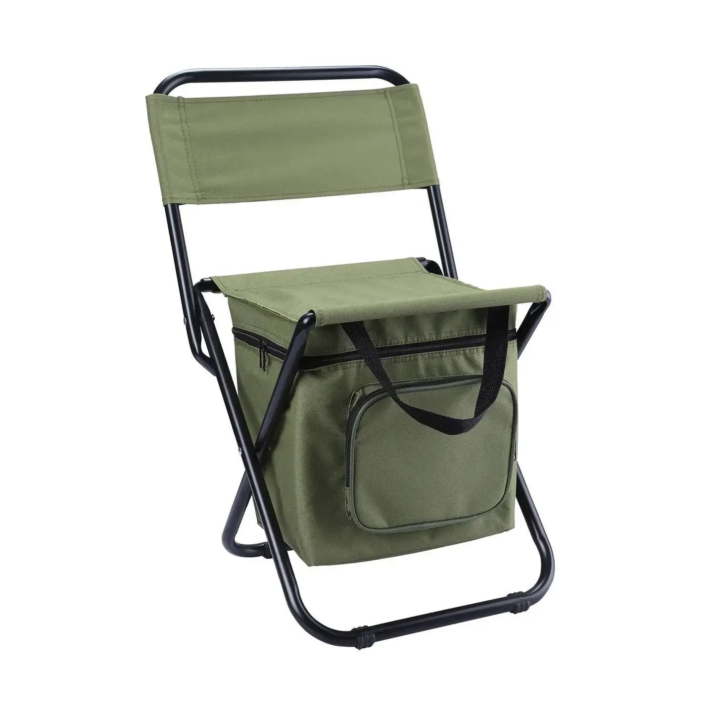 Outdoor Folding Chair 200kg Large Weight Bearing Leisure Camp Ice Pack Chair with Storage Bag Backrest Insulation Fishing Chair Leedoar