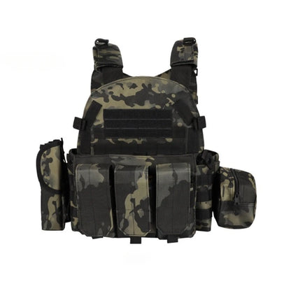 Camouflage Plate Carrier Vest Multi-Functional Paintball Airsoft Vest Adjustable Men Women Combat Equipment for Outdoor Cycling Leedoar