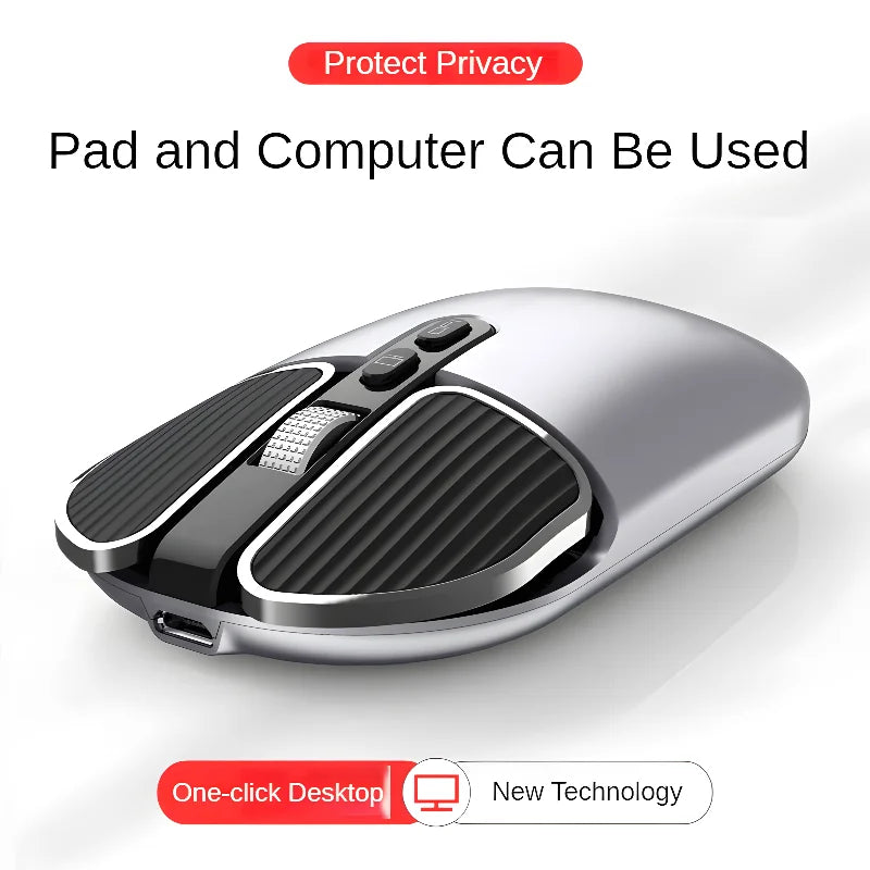 M203 2.4G Dual Model Wireless BT 5.0 Recarregável Silent Mouse Long Standby Multi Button Mouse para Computador PC Notebook 