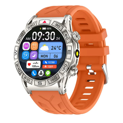 KC80 Sports Smart Watch Men Bluetooth Call SMS Notification Monitoring GPS Track+Altitude+Barometric Pressure+Compass+Flashlight Leedoar