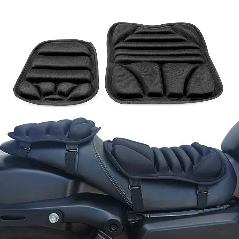 Almofada de assento de motocicleta 3D de assento duplo com absorção de choque e respirabilidade Almofada de motocicleta universal para todas as estaçõesAcessório