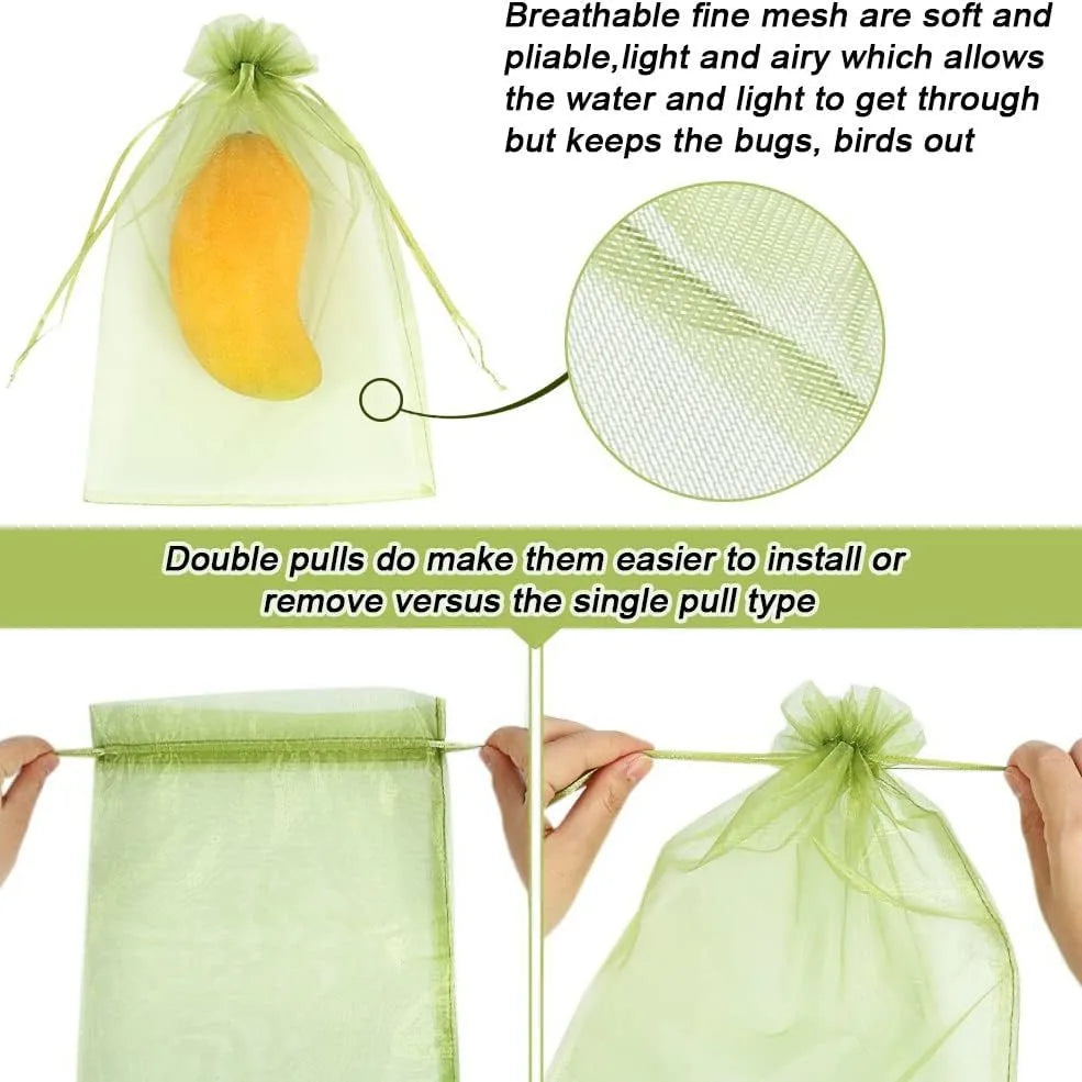 20/50/100PCS Fruit Insect Proof Yarn Bag Garden Plant Protective Cover Multi-color Home Gardening Accessories Leedoar