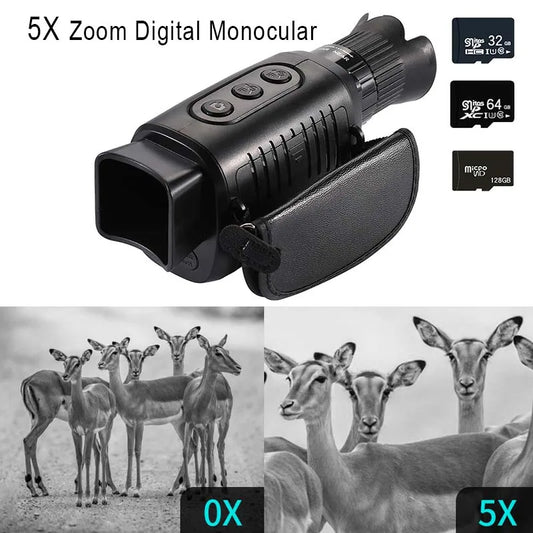 1080P HD Monocular Night Vision Device 5X Digital Zoom Infrared Telescope