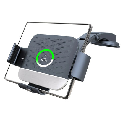 15W Dual Coil Car Wireless Charger Phone Holder For Samsung Galaxy Z Fold 4 3 2 iPhone 14 13 Pro Max Fold Screen Fast Charging Leedoar