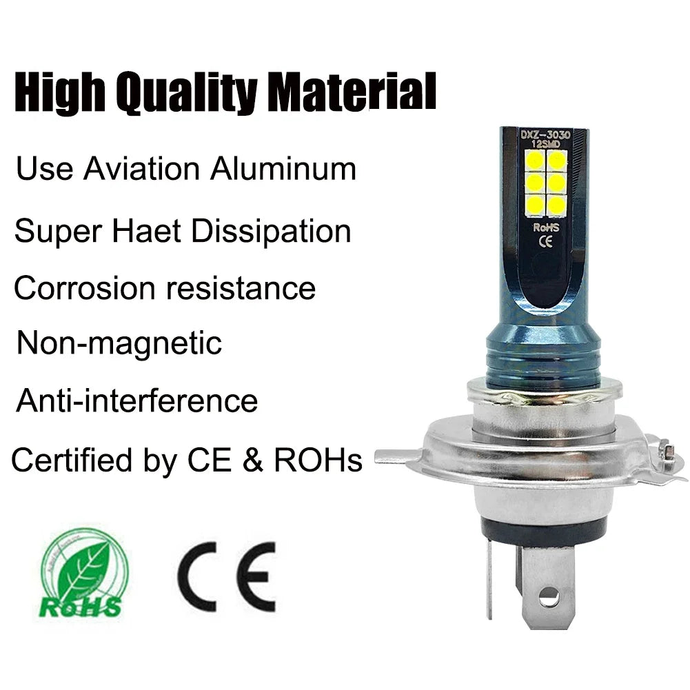 2Pcs LED Headlight H1 H3 H4 H7 H8 H10 H11 H16 Car Fog Light Bulbs 9005 9006 Auto Driving Running Lamps 2000LM 110W 12V Leedoar