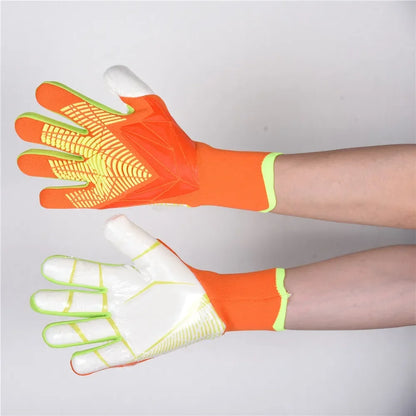 Guantes de fútbol de látex profesionales, guantes de portero de fútbol para niños y adultos, guantes de protección para niños y porteros de fútbol gruesos 