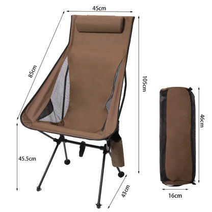 Silla plegable para acampar al aire libre, portátil, ensanchada, ultraligera, de aleación de aluminio, para ocio, playa, camping, pesca, silla transpirable