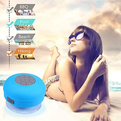 BTS-06 Wireless Portable Waterproof Mini Bluetooth Speaker Music Sound Water Car Speakers Resistant Bathroom Shower Bar Leedoar