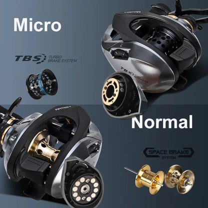 Aurora Long Casting Version 5kg Drag Power 7.3:1 High Ratio 11+1 BB Magnetic Braking Baitcasting Fishing Reel Leedoar