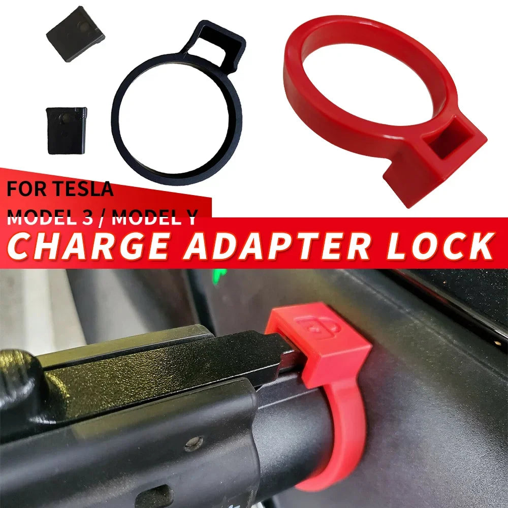 J1772 Lock For Tesla Model 3 2022 Model Y Charge Adapter Charging Safety Protection Car Accessories Model3 ModelY 2021 2022 2019 Leedoar