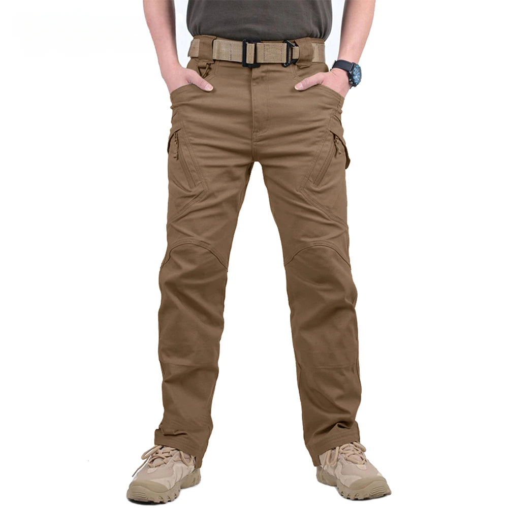 Tactical Pants Mens Multi Pockets Cargo Pants Combat Cotton Pant Casual Police Trousers Hiking Work Pants Male Leedoar