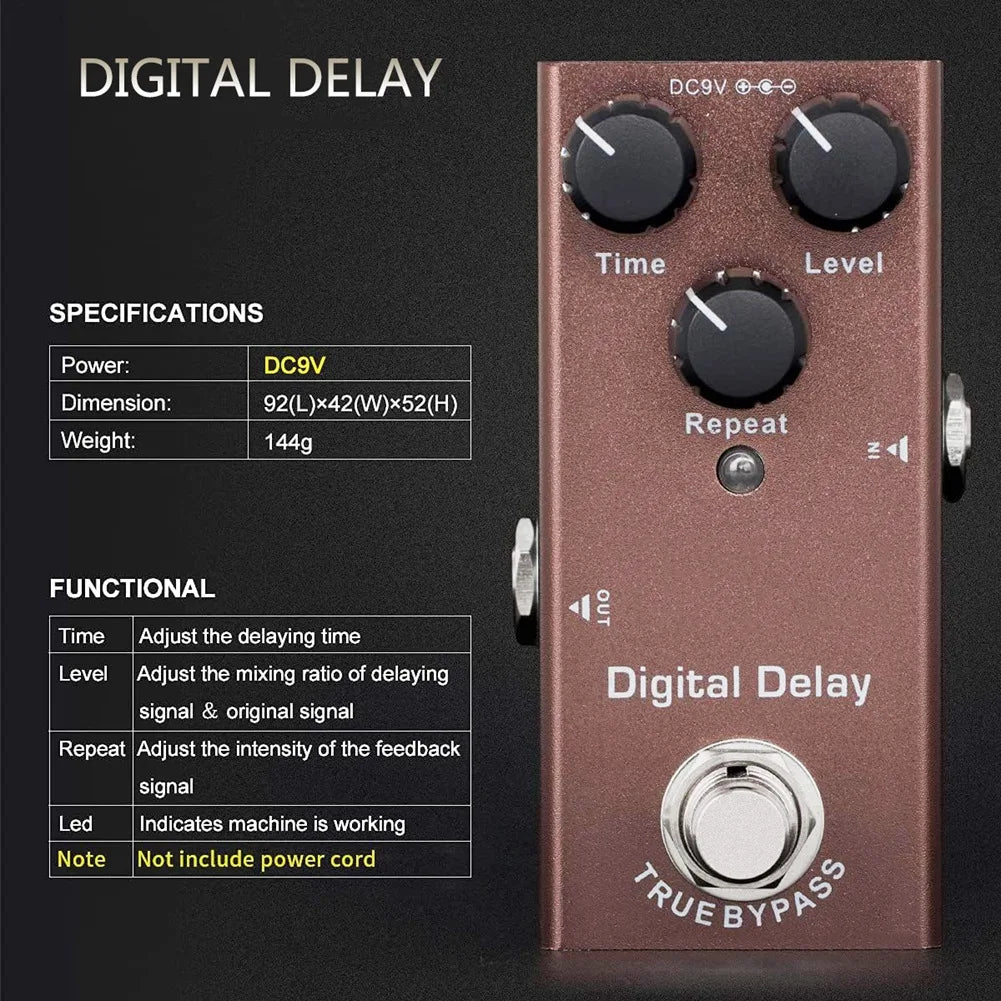 Portable Electric Guitar Stompbox Mini Effect Pedals Electric Guitar Accessories with A Variety of Effects Leedoar
