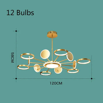 Lustre nórdico pós-moderno de luxo para sala de estar, decoração criativa de luz molecular, iluminação LED para sala de estar e quarto 