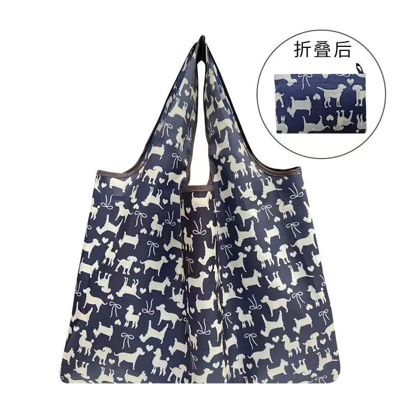 Big Reusable Grocery Bags Large-Capacity Shopping Bags Women's Bags High-Quality Waterproof Handbags Washable Tote Solid Colors Leedoar