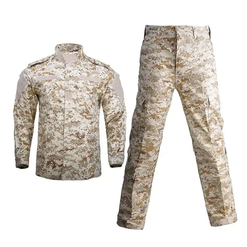 Military Soldier Clothing Airsoft Camouflage Tactical Suit Camping Men's Army Special Forces Combat Jacket Pants Leedoar