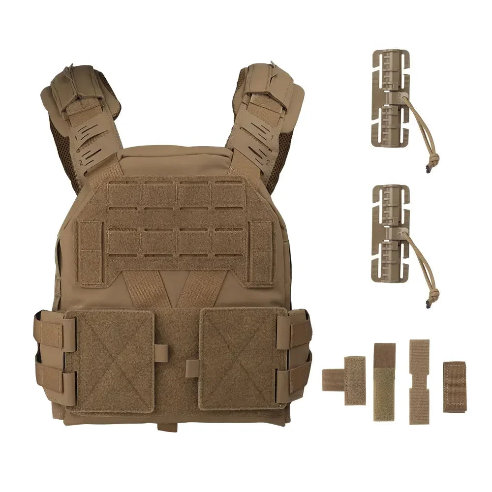 KZ Tactical Vest Plate Carrier Hunting Vest Comfort Lightweight Utility MOLLE Quick Release Agilit Army Airsoft Military Gear Leedoar