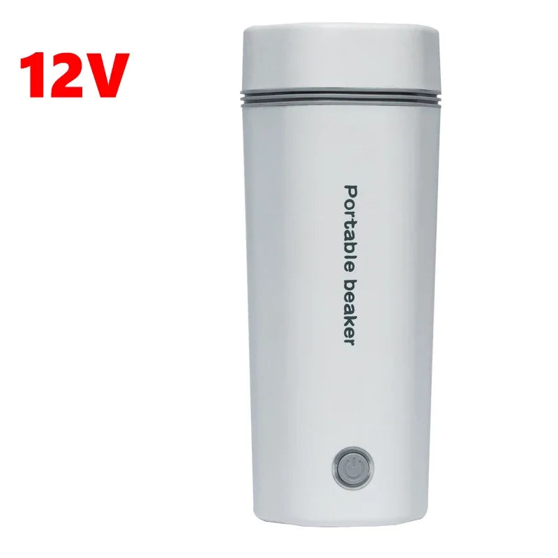 220V 110V 24V 12V Car Home Electric Thermos Bottles EU US UK Plug Mini Portable Outdoor Travel Boil Water Coffee Flasks Kettle Leedoar