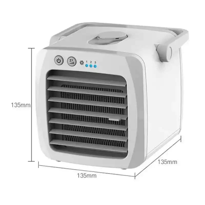 Condicionador portátil para uso doméstico Mini refrigerador de ar Ar condicionado portátil para escritório Ventilador de resfriamento de ar de 3 velocidades Umidificador 