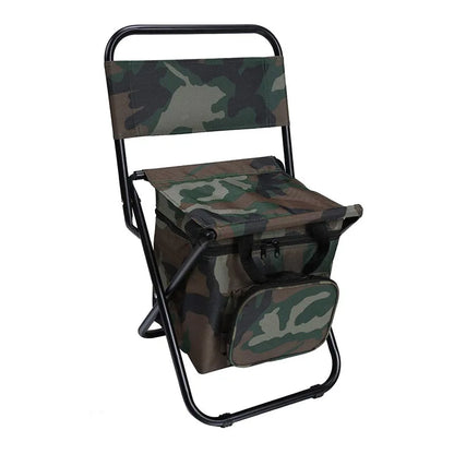 Outdoor Folding Chair 200kg Large Weight Bearing Leisure Camp Ice Pack Chair with Storage Bag Backrest Insulation Fishing Chair Leedoar