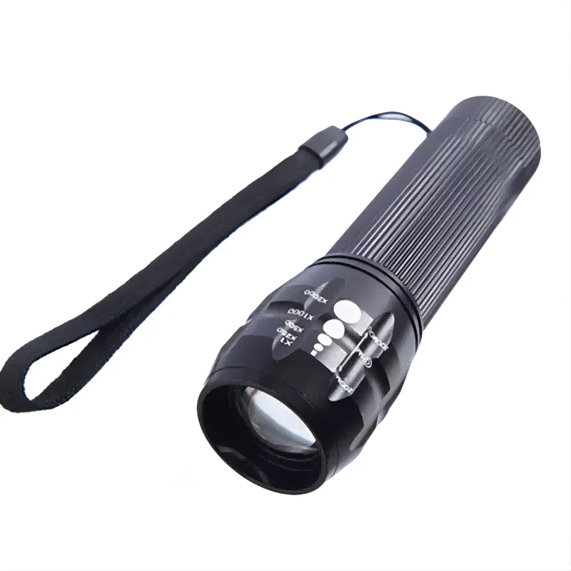 Strong Light Flashlight Three-Speed LED Flashlight Telescopic Focal Length Aluminum Alloy Mini Flashlight Gift Flashlight Leedoar