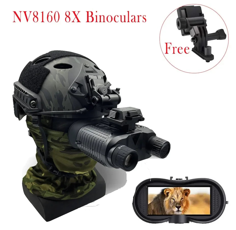 NV8160 8x Digital Night Vision Binoculars HD 1080P Infrared Head Mount Hunting Telescope 400m Surveillance Camping Equipment Leedoar