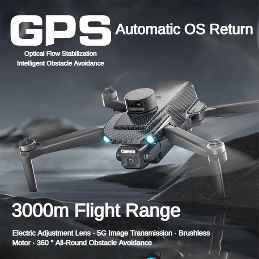 U99 3000m Alcance Drone com GPS 4K Câmera Anti Vibração 5G WIFI Transmissão em Tempo Real Drone Brinquedo Laser Obstáculo Evitação Drone 