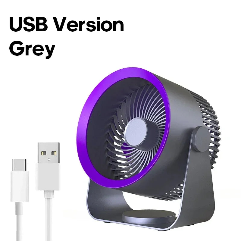 Cordless Electric Fan 4000mah Wireless Portable Air Circulator Fan Desktop Wall Ceiling Air Cooling Cooler Quiet Ventilator Leedoar