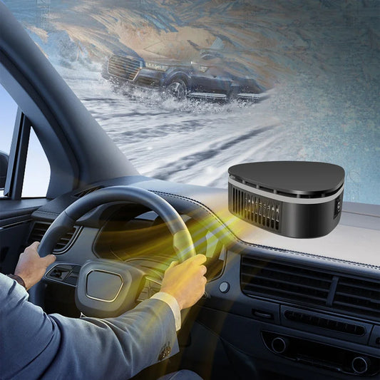 Aquecedor de carro de inverno Aquecedor interno Painel de instrumentos universal Entrada de ar giratória de 360 ​​graus Descongelamento e desembaçamento do carro Descongelador