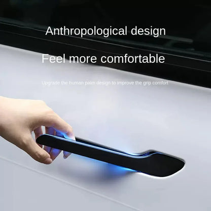 Tesla ModelY Wireless Intelligent Automatic Color Atmosphere Light Modification Accessories Electric Doorhandles 4Door Handlebar Leedoar