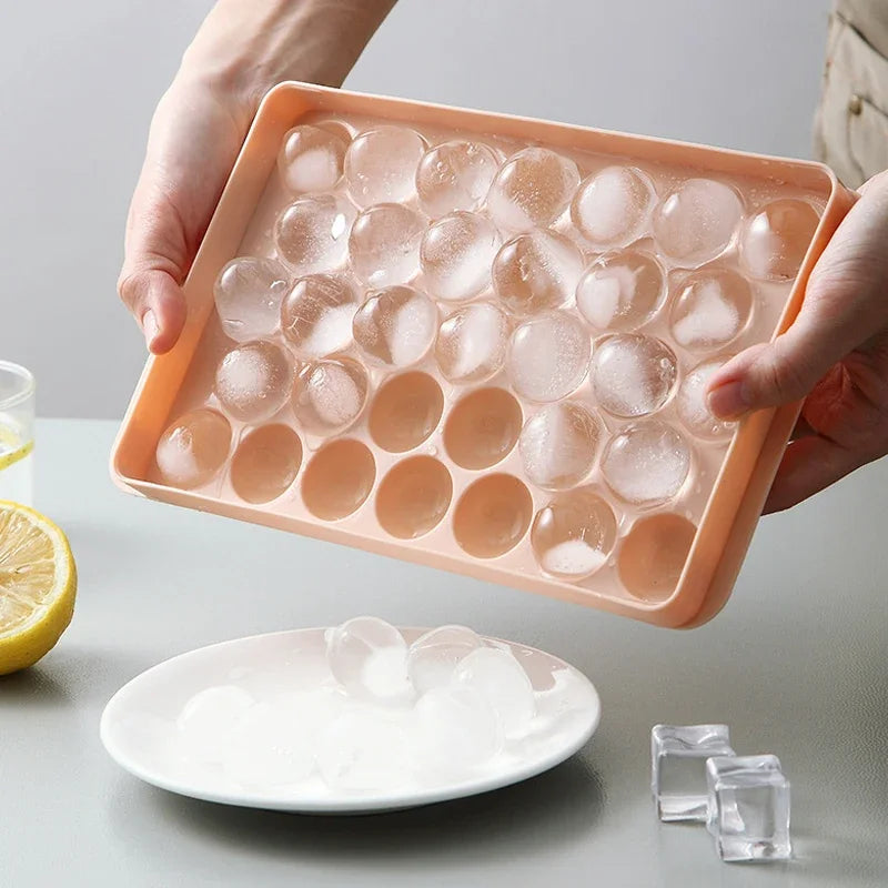 2PCS Ice Boll Hockey PP Mold Frozen Whiskey Ball Popsicle Ice Cube Tray Box Lollipop Making Gifts Kitchen Tools Accessories Leedoar