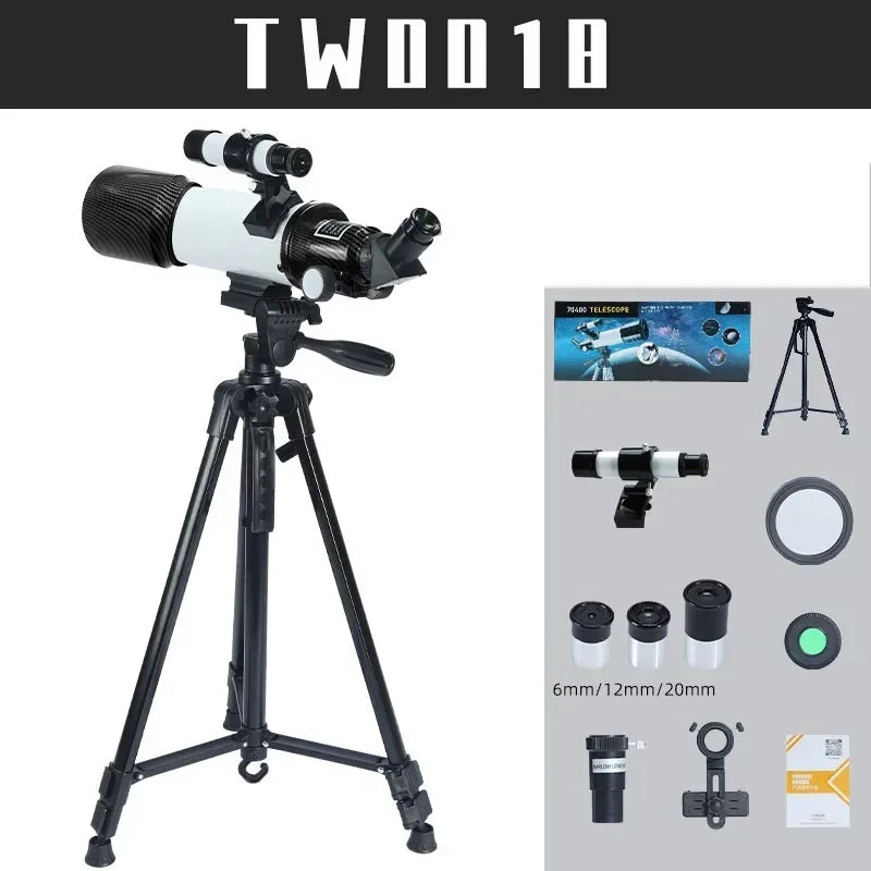 20-333.35X Professional Zoom Telescopes for Kids to Night Vision View Universe Moon Stars Deep Space HD Refractive Monocular Leedoar