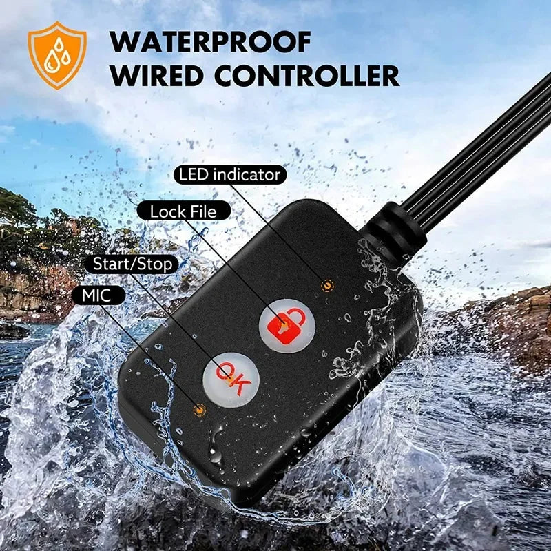 2-Inch Waterproof Motorcycle High-Definition Camera DVR Motorcycle Driving Recorder Front and Rear CamerasBlack Night Vision Box Leedoar