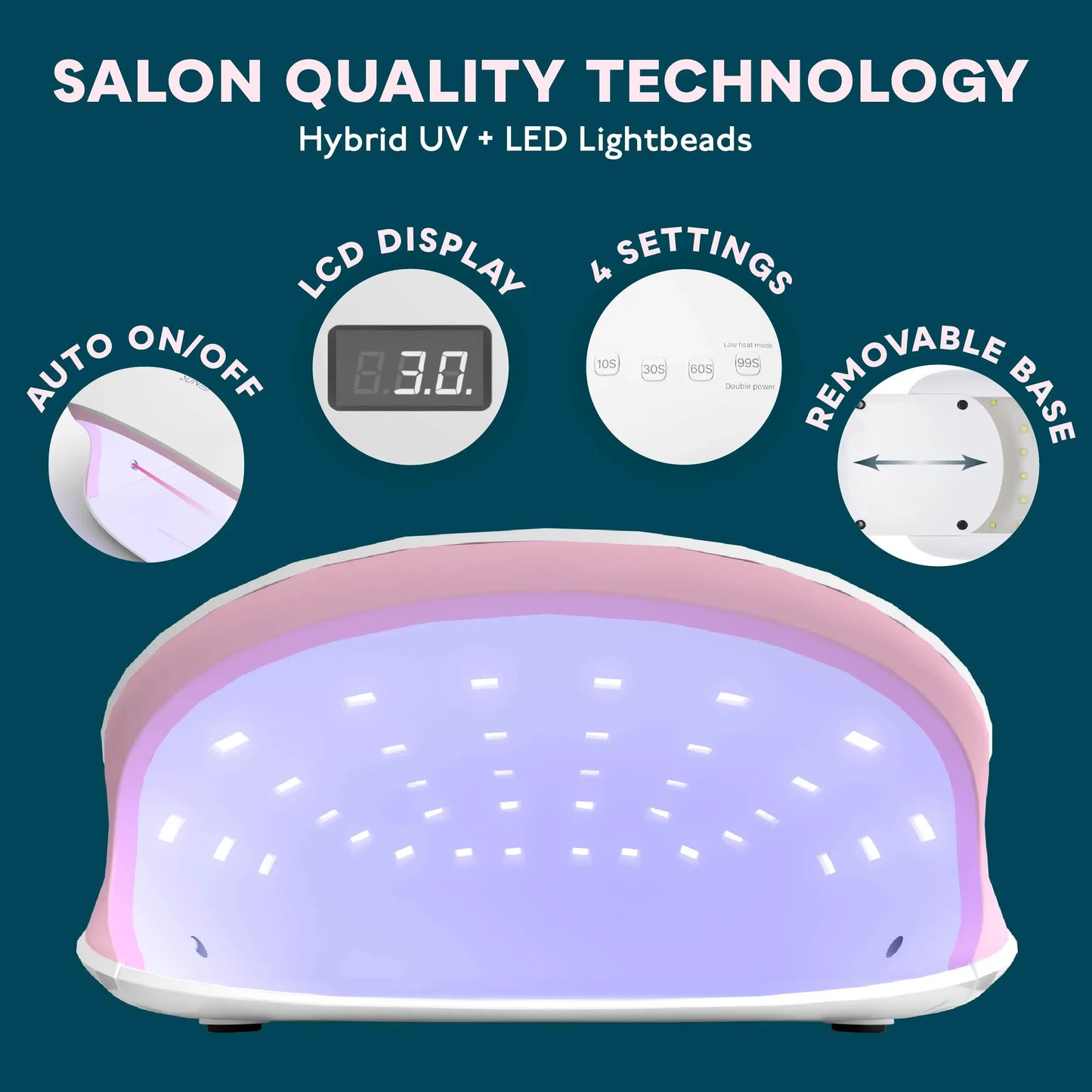 SUNUV SUN4S Nail Lamp 48W UV LED Nail Dryer for Curing Gels Polish With Smart Sensor Manicure Nail Art Salon Equipment Brand Leedoar