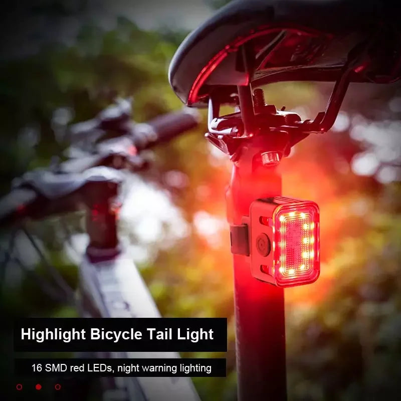 2022 New Aluminum Alloy Led Bicycle Light Ipx6 Waterproof Outdoor Riding Light Mountain Bike Bicycle Headlight Tail Light Leedoar