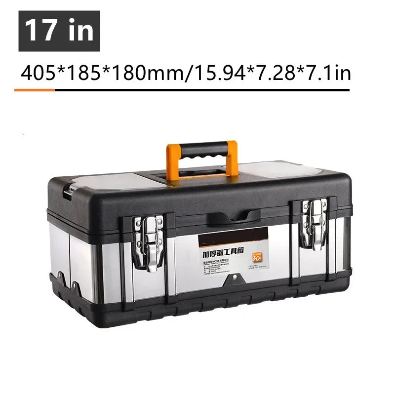 14/17/20 Inch Multiple Specifications Double Layer Solid Tools Storage Box