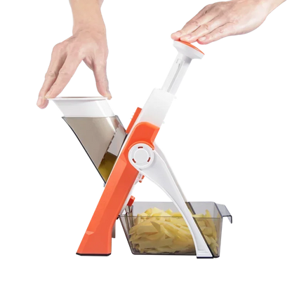 Adjustable Foldable Upgrade Safe Mandoline Vegetable Food Chopper Potato Fries Cutter Kitchen Chopping Artifact Accessories Leedoar