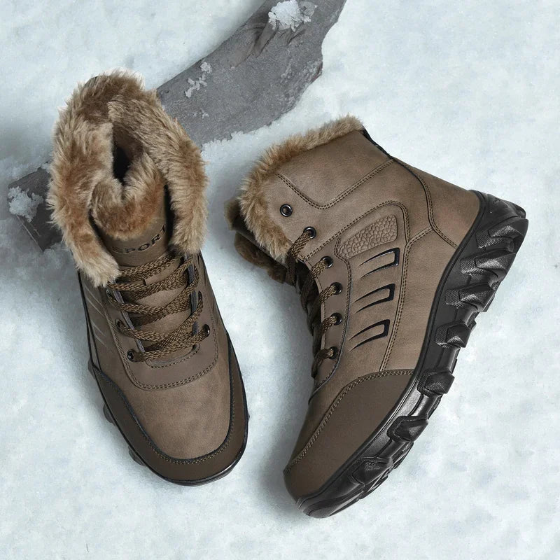 Winter Hiking Shoes for Men Shoes Men's Winter Sneakers Men Winter Booties Men Outdoor Trekking Shoes Men Hiking Shoes Leedoar