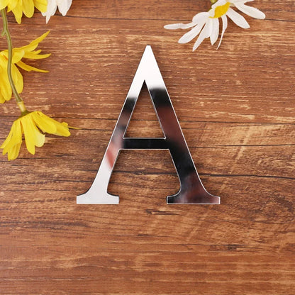 Adesivo de parede com letras espelhadas 3D, acrílico, faça você mesmo, decoração para casa, pôster de alfabeto para festa de aniversário, casamento, faça você mesmo, papel de parede 