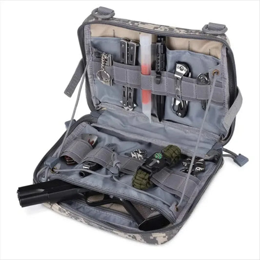 Tactical Molle Kit de primeiros socorros médicos militares Multifuncional Camping Caminhadas Caça Mochila Acessórios Nylon Tool Bag