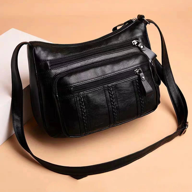 2023 nueva llegada bolso de verano moda mujer bolsos de hombro sencillos paquete cruzado ranuras para tarjetas paquete color negro monedero clásico superior 