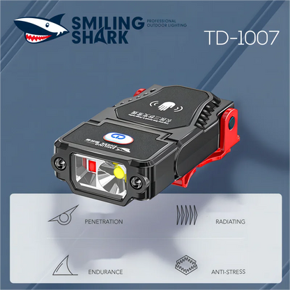 Lâmpada de cabeça de indução multifuncional recarregável pesca noturna super brilhante LED boné lâmpada aba de chapéu lanterna à prova d'água 