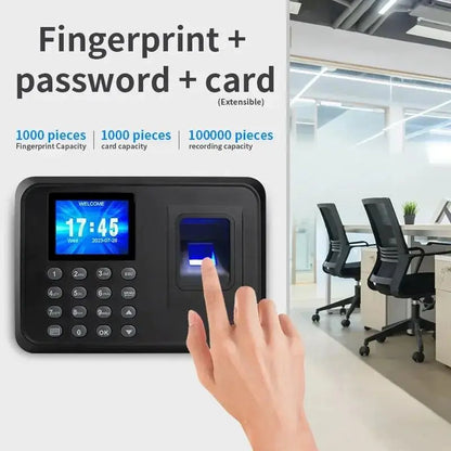 Dispositivo de registro de tiempo electrónico con teclado de empleado con huella dactilar y contraseña F01, máquina de gestión de datos USB