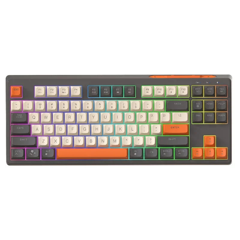 Computadora portátil para juegos M87 BT de modo dual con Bluetooth, ergonómica, RGB, inalámbrica, USB, accesorios para juegos, teclado mecánico 