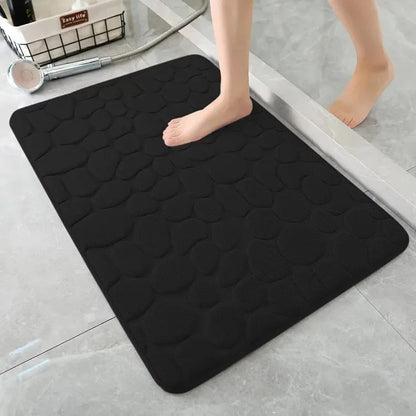 Anti Slip Carpet Pebble Relief Bathroom Floor Living Room Bedroom Carpet Shower Room Door Mat Bathroom Absorbent Floor Mat Leedoar