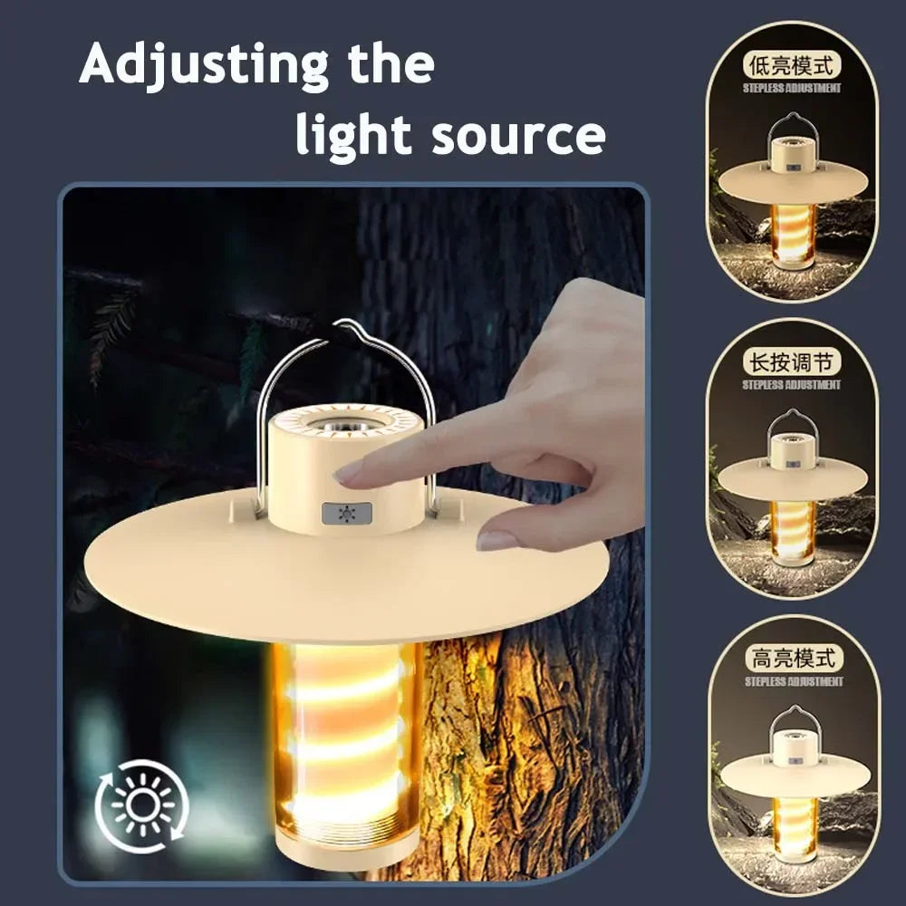 3000Mah Camping Ambient Mini Light Portable Ipx4 Waterproof Backpack Lighting Hanging Tent Lamp Outdoor Hiking Travel Lantern Leedoar