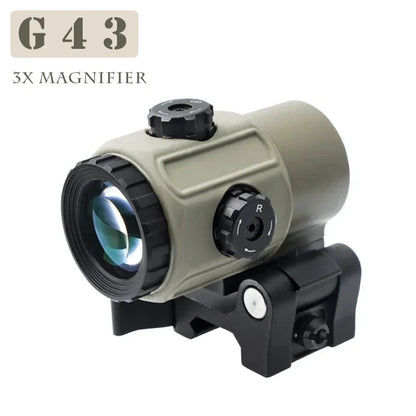 Tactical Eotech G33 G43 G45 Sight Fixed 3X 5X Magnifier Scope With Switch to Side Quick Detachable QD Mount For Airsoft Hunting Leedoar