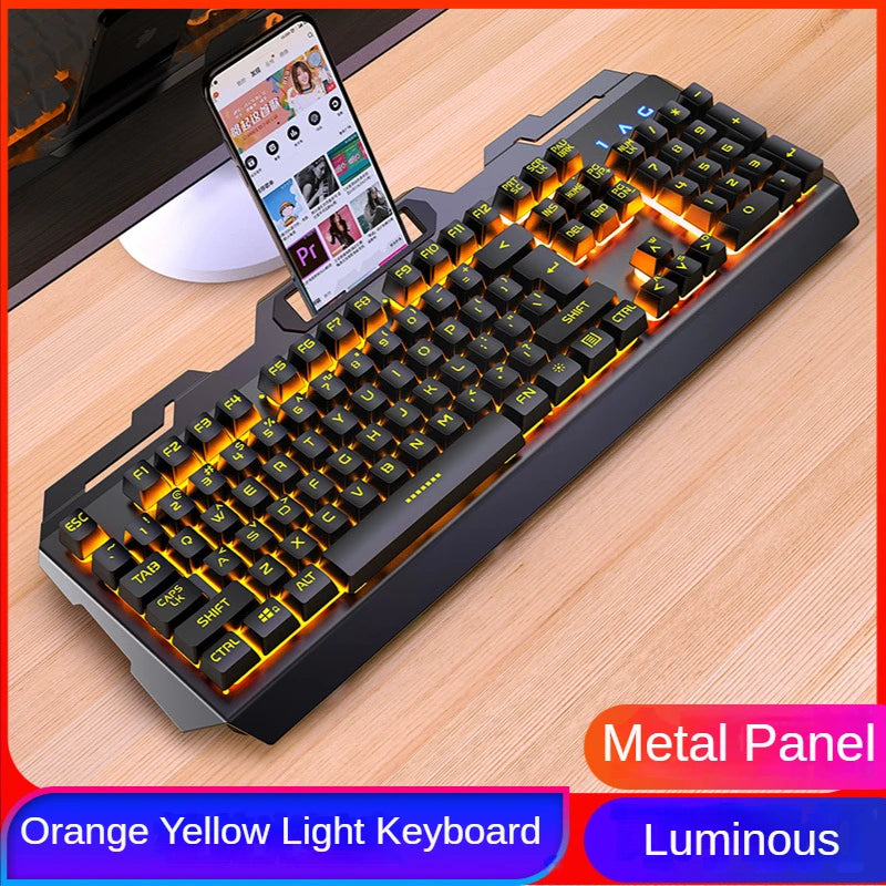 GX2 Wired Combo 104 Keys LED Light Keyboard And Mouse Changeable Waterproof RGB Backlit Keyboard Mouse Set for Desktop Laptop Leedoar