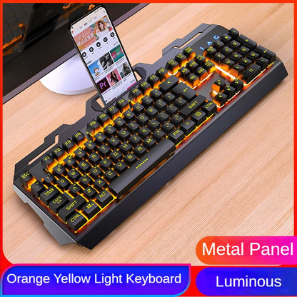 GX2 Wired Combo 104 Keys LED Light Keyboard And Mouse Changeable Waterproof RGB Backlit Keyboard Mouse Set for Desktop Laptop