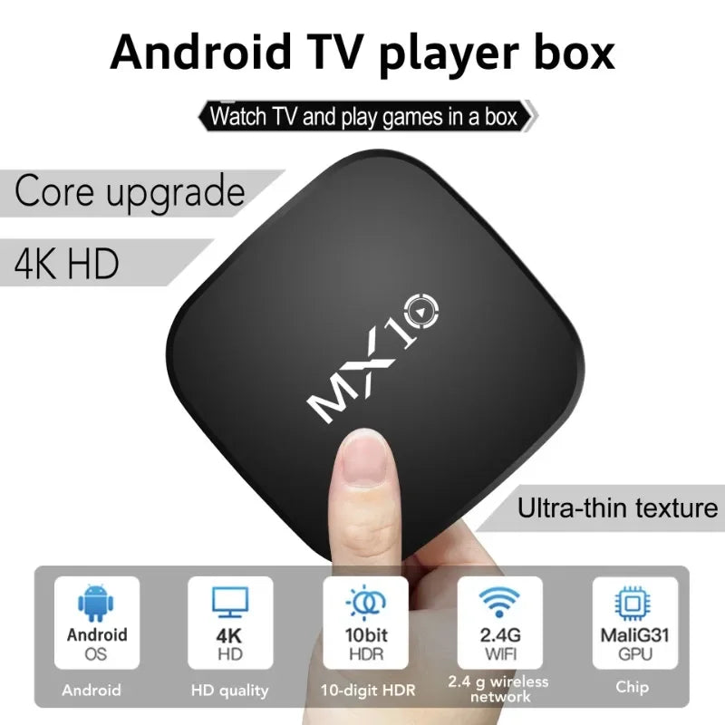 RK3228 MX10 Tv Receiver Android 7.1 OS Internet Tv Streaming Box Ram 128g Sword Tv Box 3D Video Formats Black 4K Gua 4k 8gb Leedoar